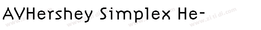 AVHershey Simplex He字体转换